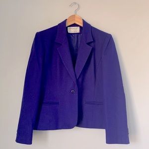 Vintage One Button Blazer 100% wool SG Petites by Jim Baldwin